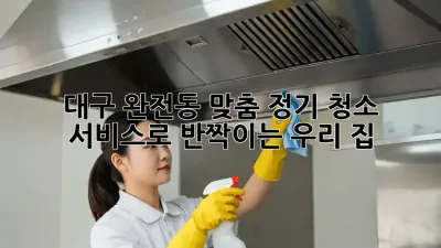 대구 완전동 맞춤✨ 정기 청소 서비스로 반짝이는 우리 집🏡